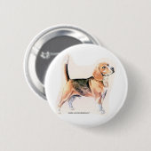 Beagle Ronde Button 5,7 Cm (Voorkant /achterkant)