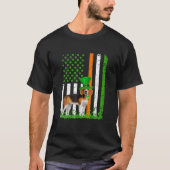 Beagle Saint Patrick's Day Dogs Lover American Fla T-shirt (Voorkant)