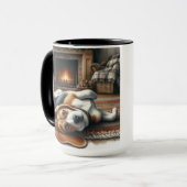 Beagle Santa 'Definieer Goede' Kerst Koffie Mok (Voorkant links)
