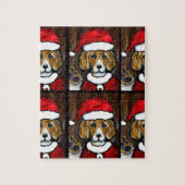BEAGLE SANTA LEGPUZZEL (Verticaal)