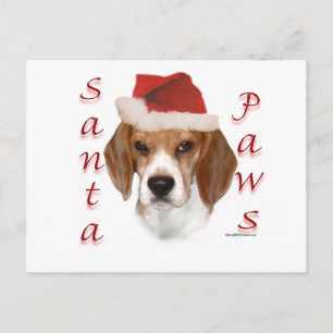 Beagle Santa Paws Feestdagenkaart