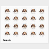 Beagle Schattigee hond Dank u Ronde Sticker (Vel)