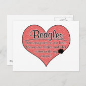 Beagle schilderen Drukt hond af Briefkaart (Voorkant / Achterkant)