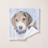Beagle schilderen - Kute Original Dog Art Bad Handdoek (Wasdoekje)