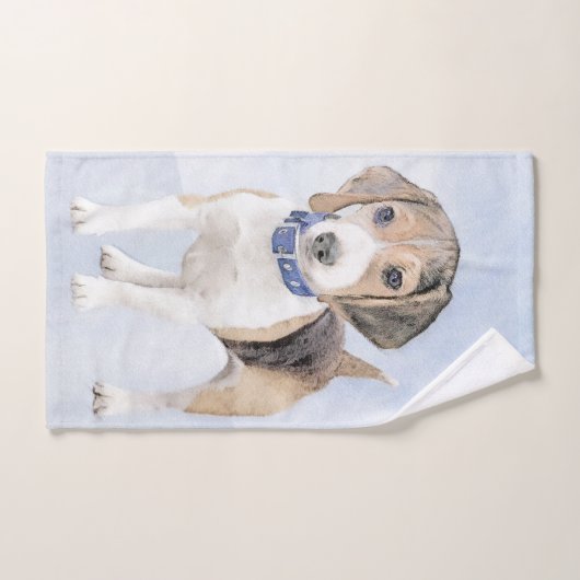 Beagle schilderen - Kute Original Dog Art Bad Handdoek (Handdoek)