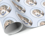 Beagle schilderen - Kute Original Dog Art Cadeaupapier (Rol Hoek)