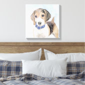 Beagle schilderen - Kute Original Dog Art Canvas Afdruk (Insitu (Slaapkamer))