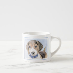 Beagle schilderen - Kute Original Dog Art Espresso Kop