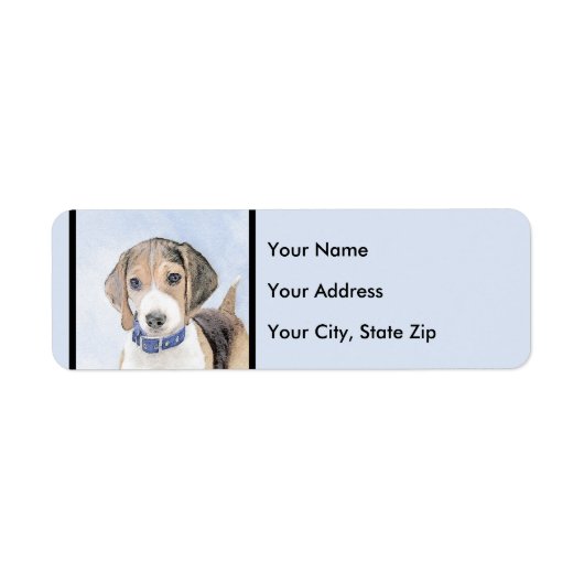 Beagle schilderen - Kute Original Dog Art Etiket (Voorkant)