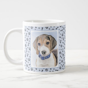 Beagle schilderen - Kute Original Dog Art Extra Grote Beker