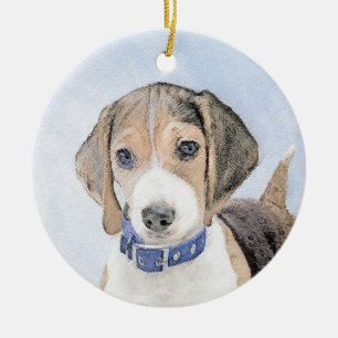 Beagle schilderen - Kute Original Dog Art Keramisch Ornament