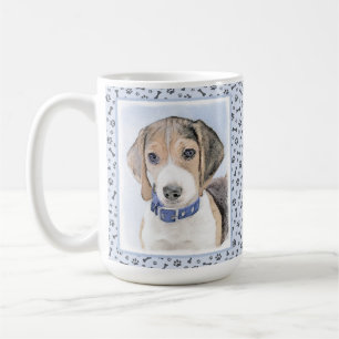 Beagle schilderen - Kute Original Dog Art Koffiemok