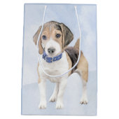 Beagle schilderen - Kute Original Dog Art Medium Cadeauzakje (Achterkant)