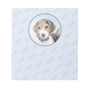 Beagle schilderen - Kute Original Dog Art Notitieblok