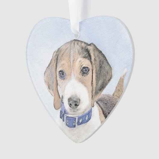 Beagle schilderen - Kute Original Dog Art Ornament (voorkant)