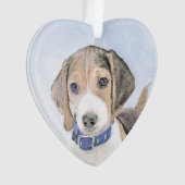 Beagle schilderen - Kute Original Dog Art Ornament (voorkant)