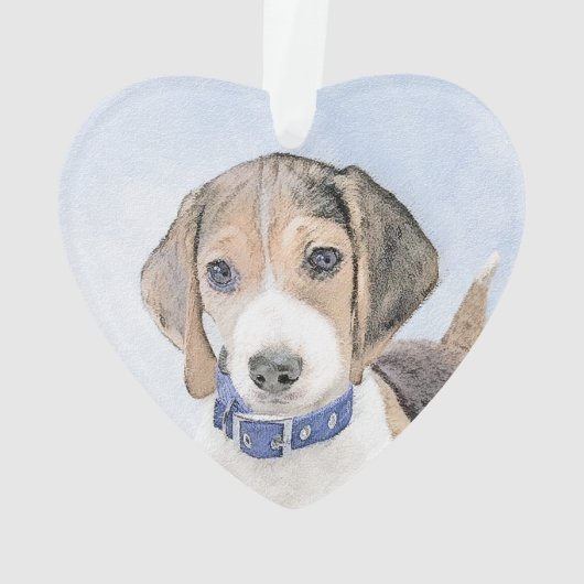 Beagle schilderen - Kute Original Dog Art Ornament (achterkant)