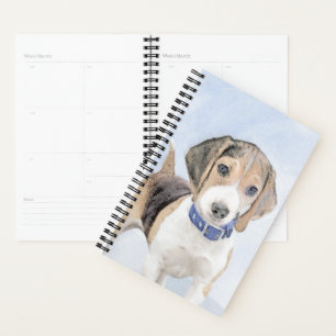 Beagle schilderen - Kute Original Dog Art Planner