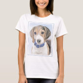 Beagle schilderen - Kute Original Dog Art T-shirt (Voorkant)