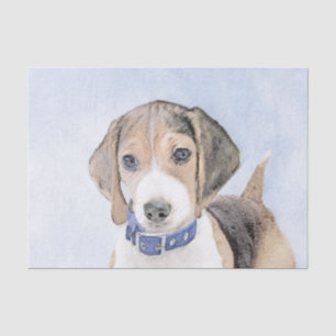 Beagle schilderen - Kute Original Dog Art Tissuepapier