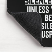 Beagle Silence is Golden Funny Dog Muismat (Hoek)