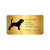 Beagle Silhouette Label (Voorkant)