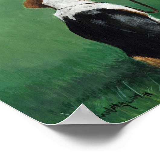 Beagle Sit Art Print (Hoek)
