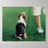 Beagle Sit Art Print (Voorkant)