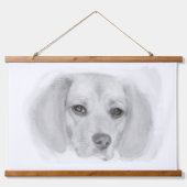 Beagle Sketch Hangend Wandkleed (Voorkant)
