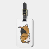 Beagle Sleeping Cartoon Bagagelabel (Voorkant verticaal)