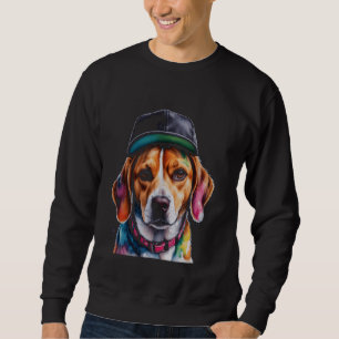 Beagle Snapback Pet Dog Funny Animal Art Print Gra Trui