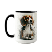 Beagle Splatter Coffee Mok Cup