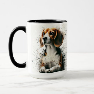 Beagle Splattered Coffee Mok Cup