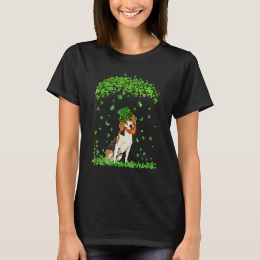 Beagle St Patricks Day Lover Irish Shamrock Dog Lo T-shirt (Voorkant)