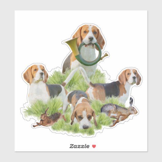 Beagle Sticker (Vel)