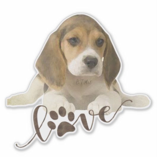 Beagle Sticker (Voorkant)