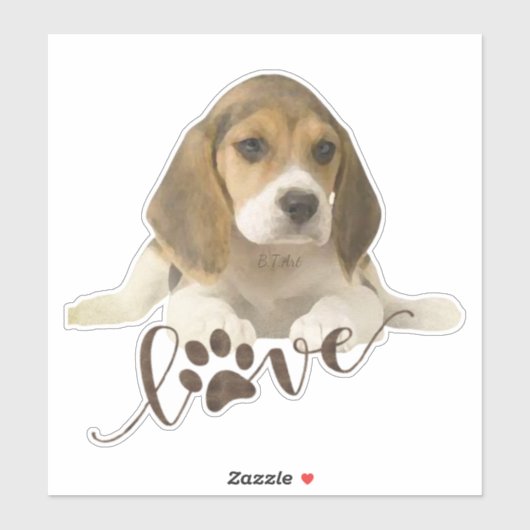 Beagle Sticker (Vel)