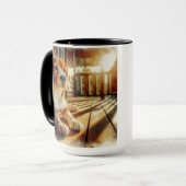 Beagle Sunning op Porch Coffee Mok Cup (Voorkant links)