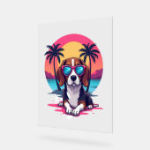 Beagle Sunset Achtergrond Shirt, Beagle Moeder, Be Acryl Bord (Hoek)