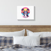 Beagle Sunset Achtergrond Shirt, Beagle Moeder, Be Canvas Afdruk (Insitu (Slaapkamer))