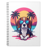 Beagle Sunset Achtergrond Shirt, Beagle Moeder, Be Notitieboek (Voorkant)