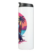 Beagle Sunset Achtergrond Shirt, Beagle Moeder, Be Thermosbeker (Geroteerd rechts)