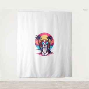 Beagle Sunset Achtergrond Shirt, Beagle Moeder, Be Wandkleed
