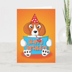 Beagle - Teken - Happy Birthday Kaart