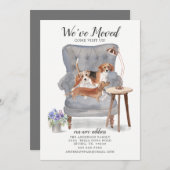 Beagle Terrier & Dachshund | Faire-part de déplace (Devant / Derrière)