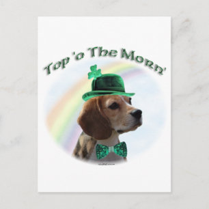 Beagle Top of the Morn'; Beagle St. Patrick's Day Briefkaart