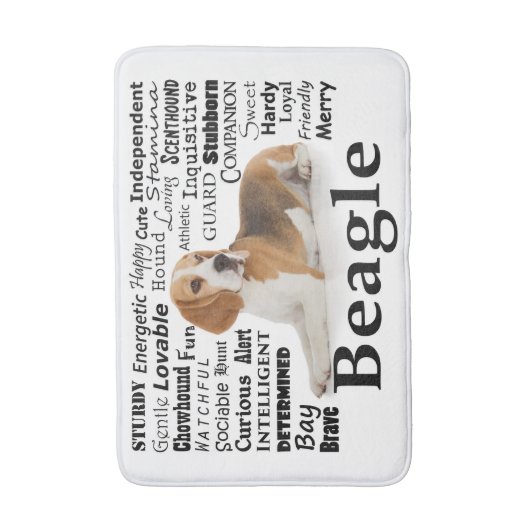 Beagle Traits Bath Mat (Voorkant Verticaal)