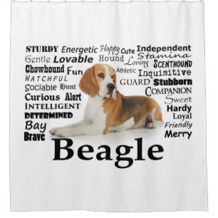 Beagle Traits Shower Curtain Douchegordijn