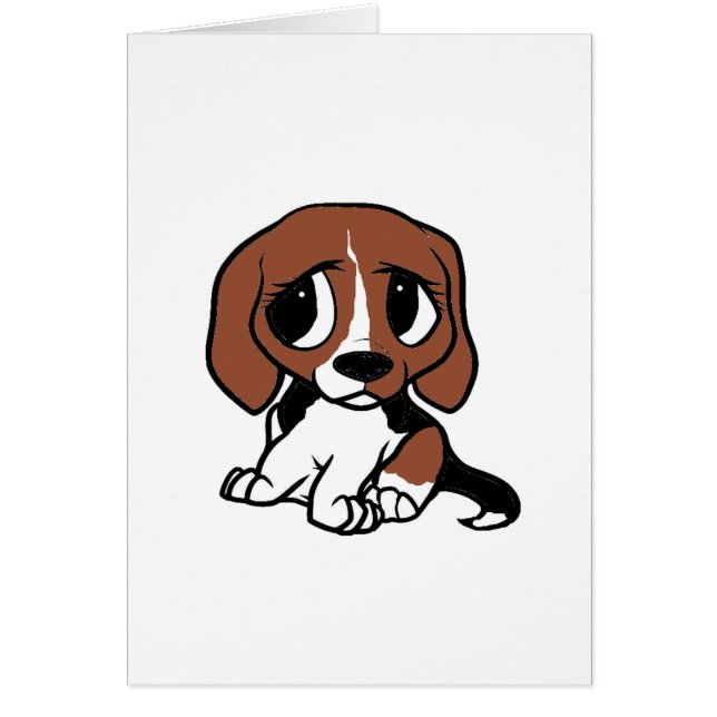 Beagle Tri Puppy cartoon (Voorkant)