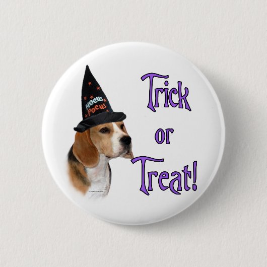 Beagle Trick Ronde Button 5,7 Cm (Voorkant)